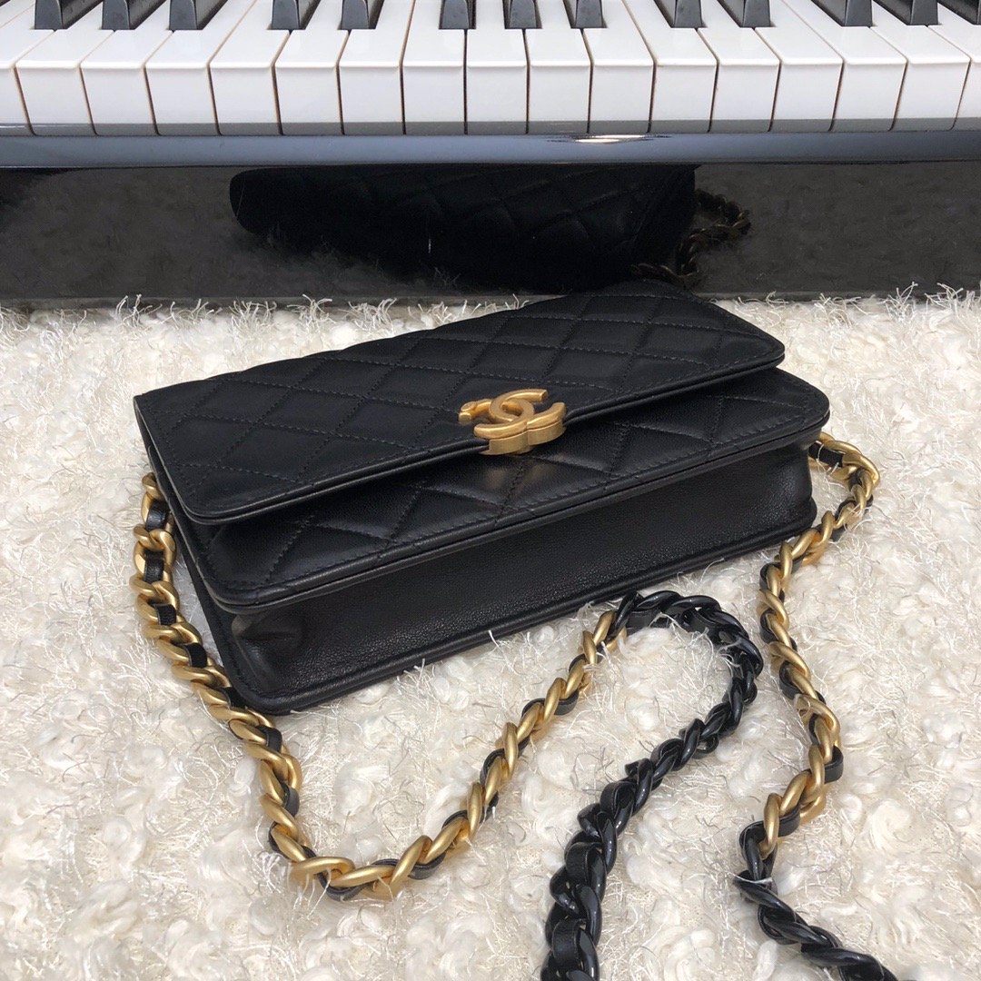 CHLOriginal Small Classic Flap Bag Gold Hardware Black For Women, Women’s Handbags, Shoulder Bags 7.5in/19cm AP33814