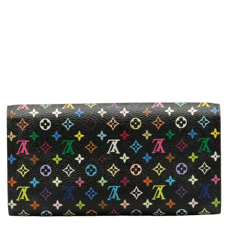 Louis Vuitton Monogram Multicolor M93533 Long Wallet PVC/Ledger Black Black