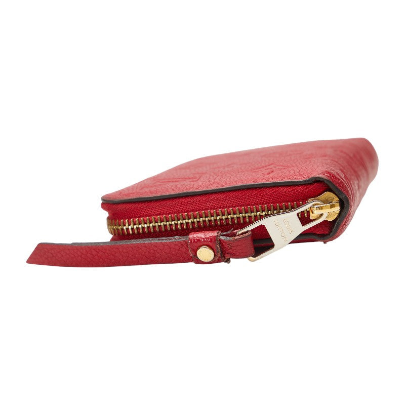 Louis Vuitton Monogram Implant Jeep Wallet Long Wallet M63691 Scarlet Red Car Friser Ladies Louis Vuitton