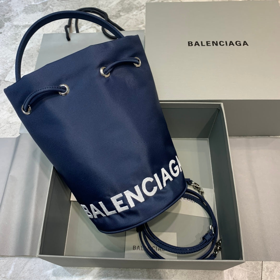 Balen Le Cagole MeGLAMIum Bucket Bag In Dark Blue, For Women,  Bags 17.6in/45cm