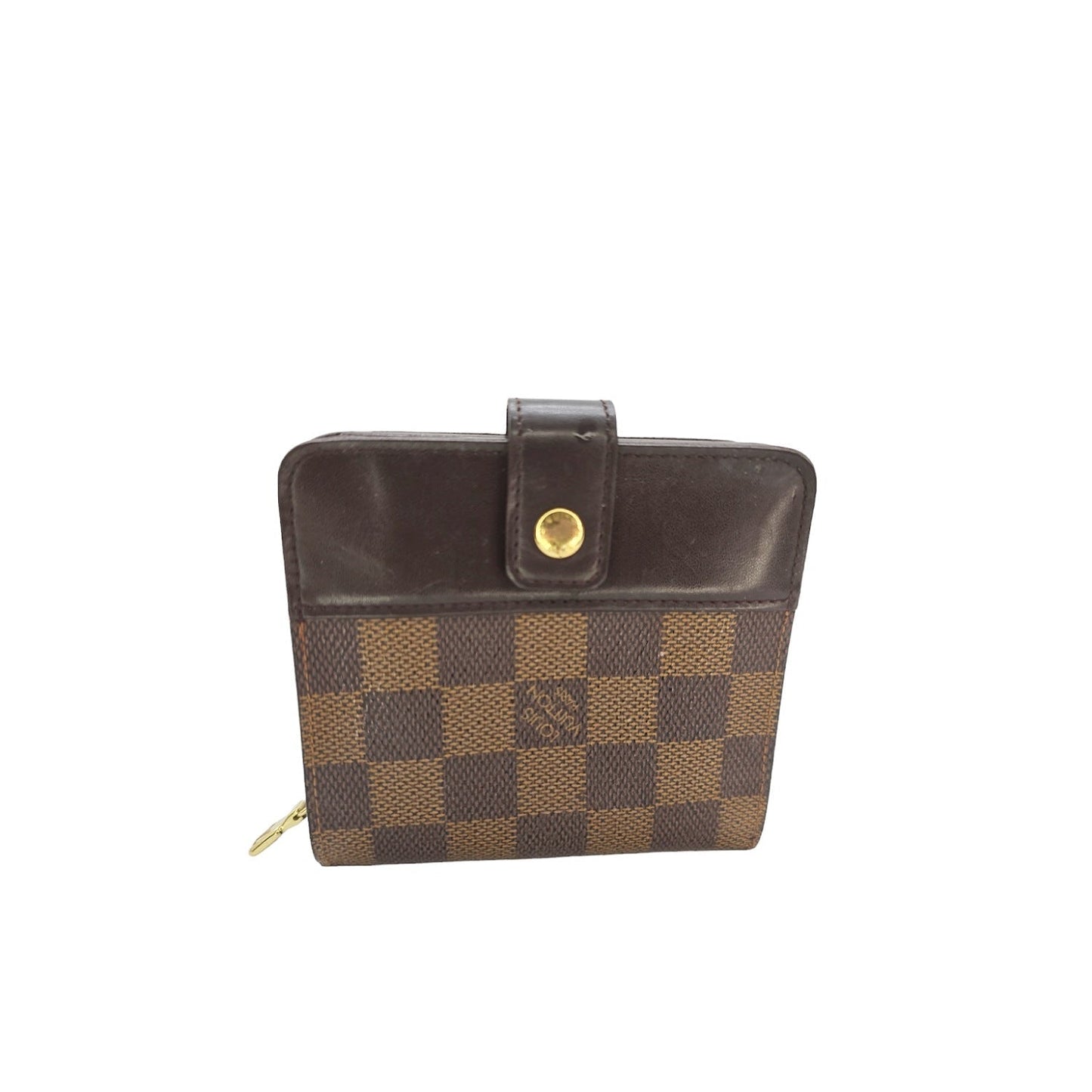 Louis Vuitton Vintage Damier Ebene Compact Zip Bifold Wallet