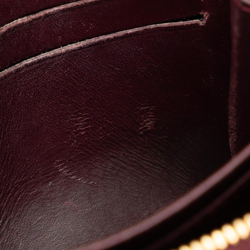 Louis Vuitton Monogram Verney M93607 Card Case Patent Leather Amarrant Pearl Ladies