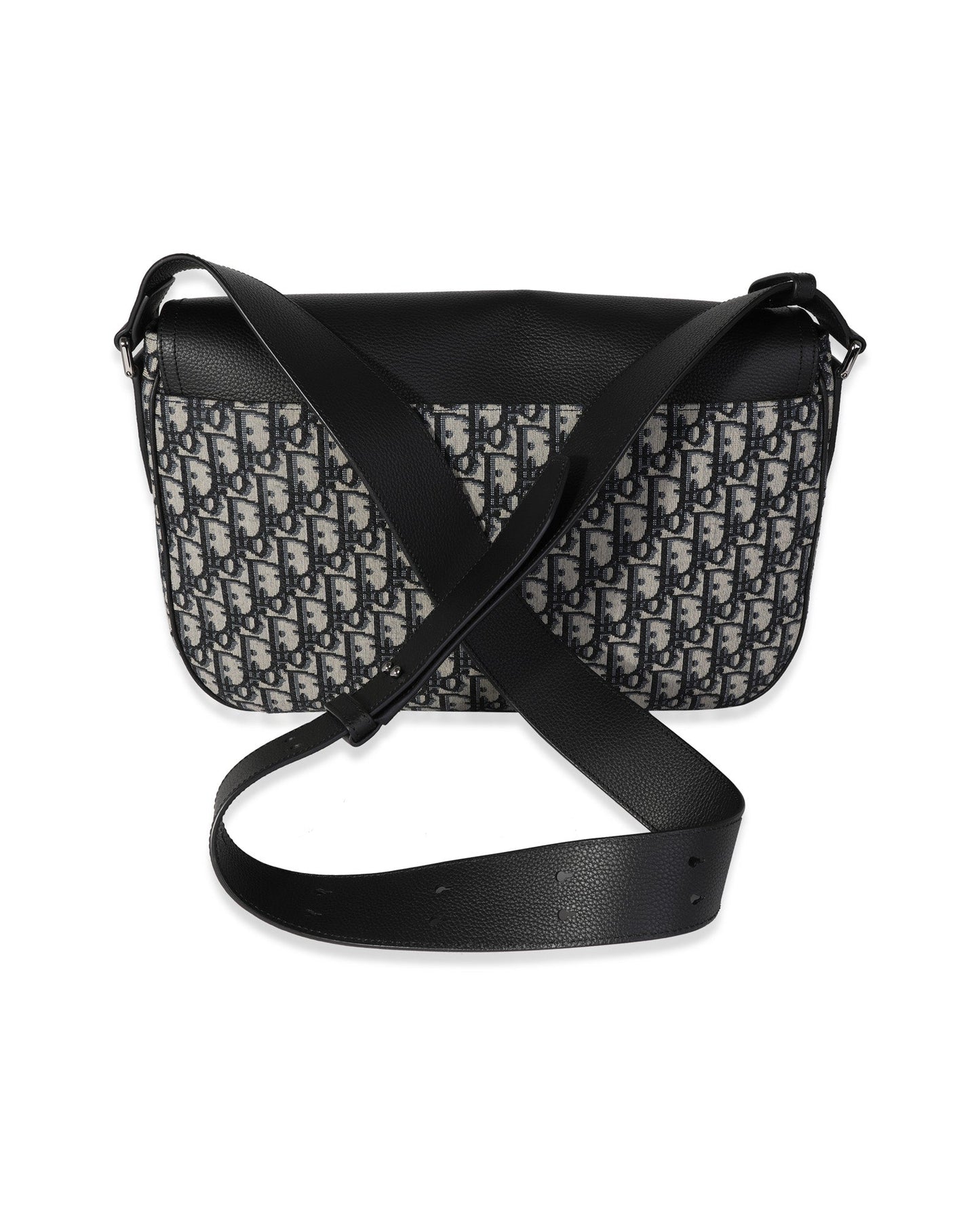 Dior Blue Oblique & Leather Saddle Messenger Bag