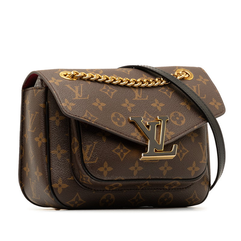 Louis Vuitton Monogram Patch Chain Shoulder Bag M45592 Brown PVC Leather  Louis Vuitton
