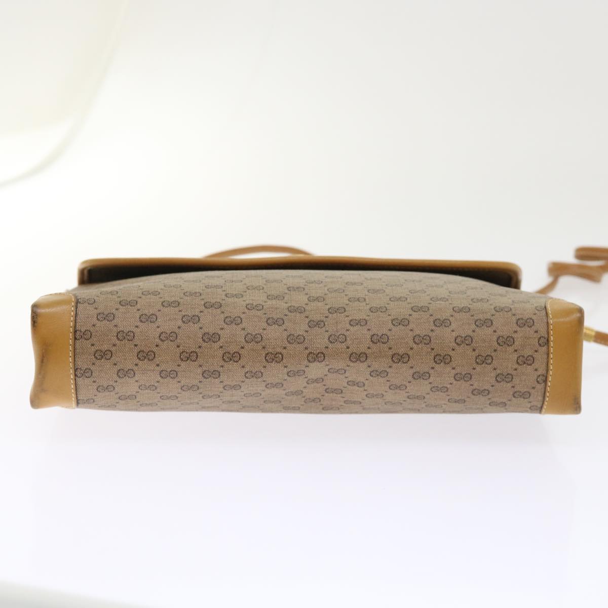 GUCCI Micro GG Canvas Shoulder Bag PVC Leather Beige 14•001•5364 ep1026