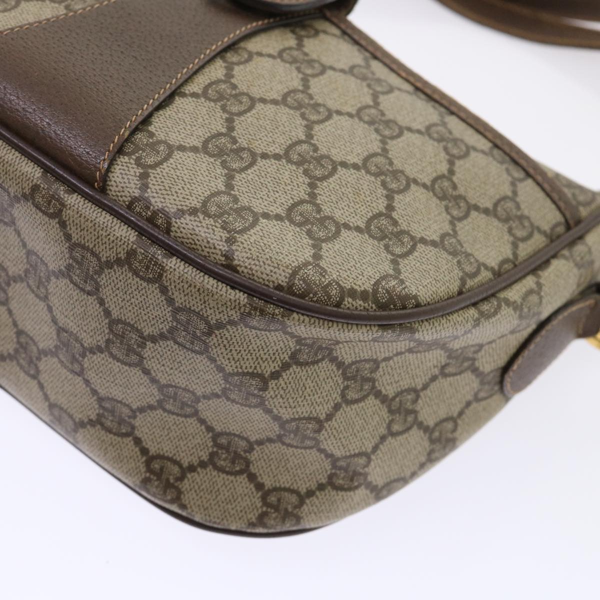 GUCCI GG Canvas Web Sherry Line Shoulder Bag Beige Red 89.02.032 ep1041