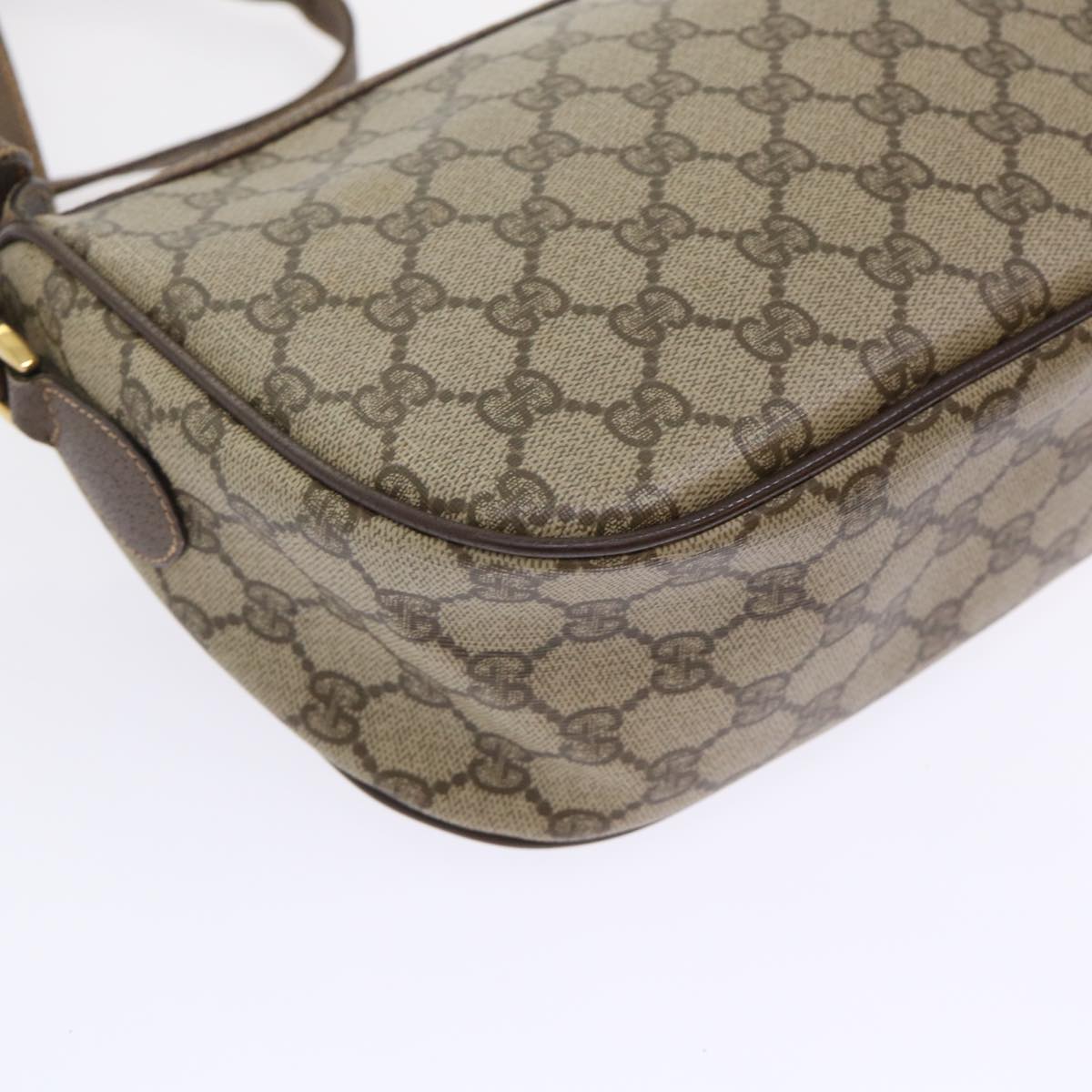 GUCCI GG Canvas Web Sherry Line Shoulder Bag Beige Red 89.02.032 ep1041