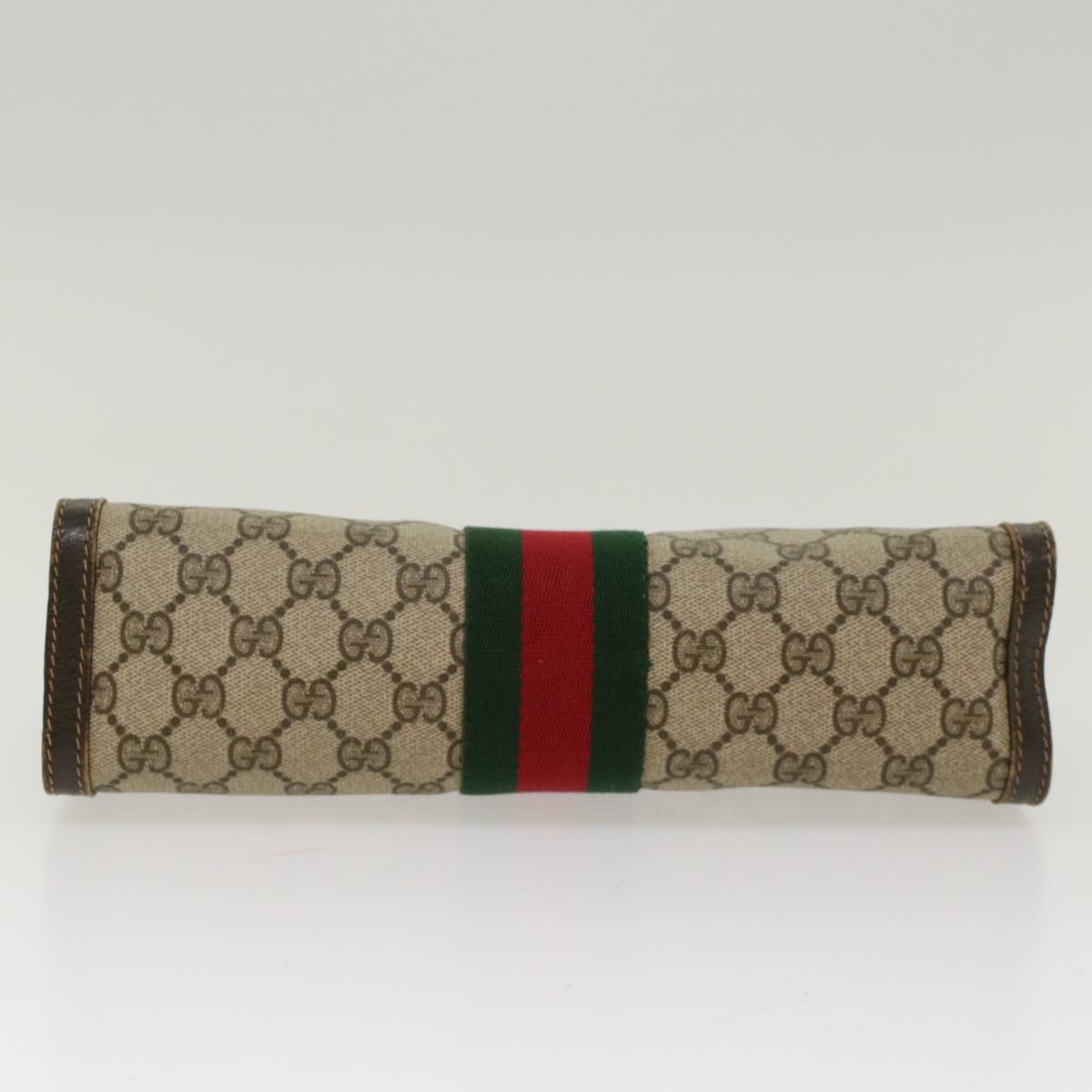 GUCCI GG Canvas Web Sherry Line Clutch Bag Beige 41•014•2125•28 ep1043