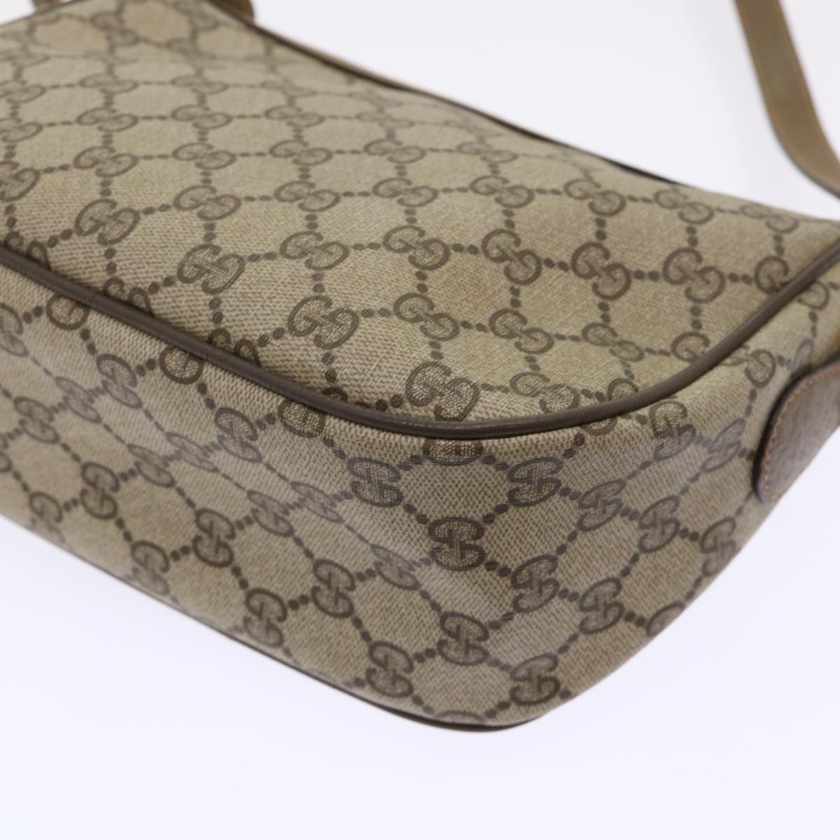 GUCCI GG Canvas Web Sherry Line Shoulder Bag Beige Red 89.02.032 ep1044
