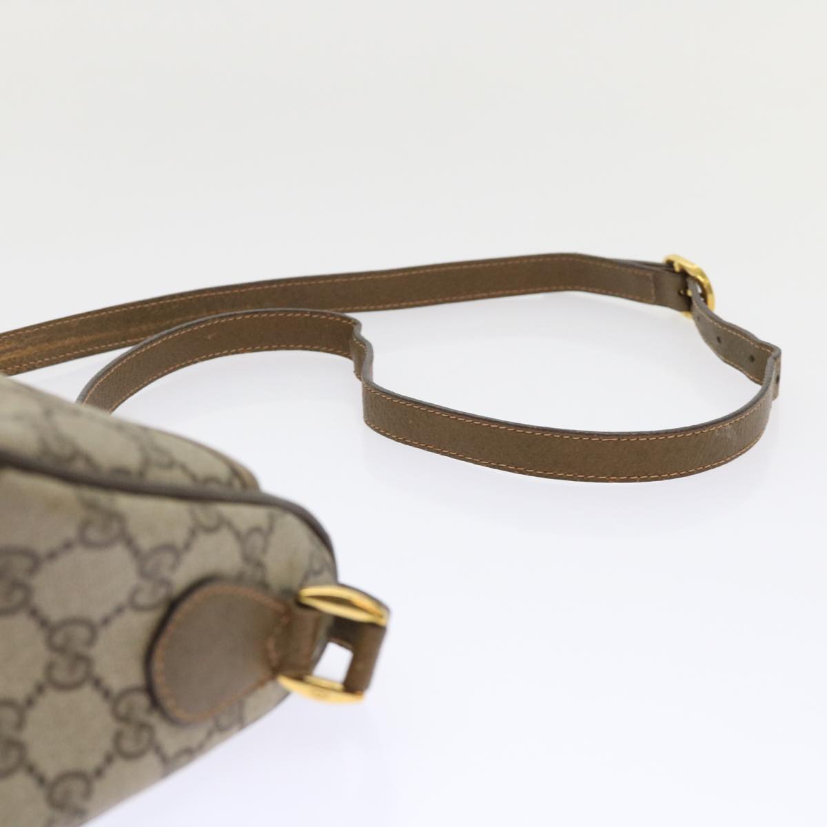 GUCCI GG Canvas Web Sherry Line Shoulder Bag Beige Red 89.02.032 ep1044