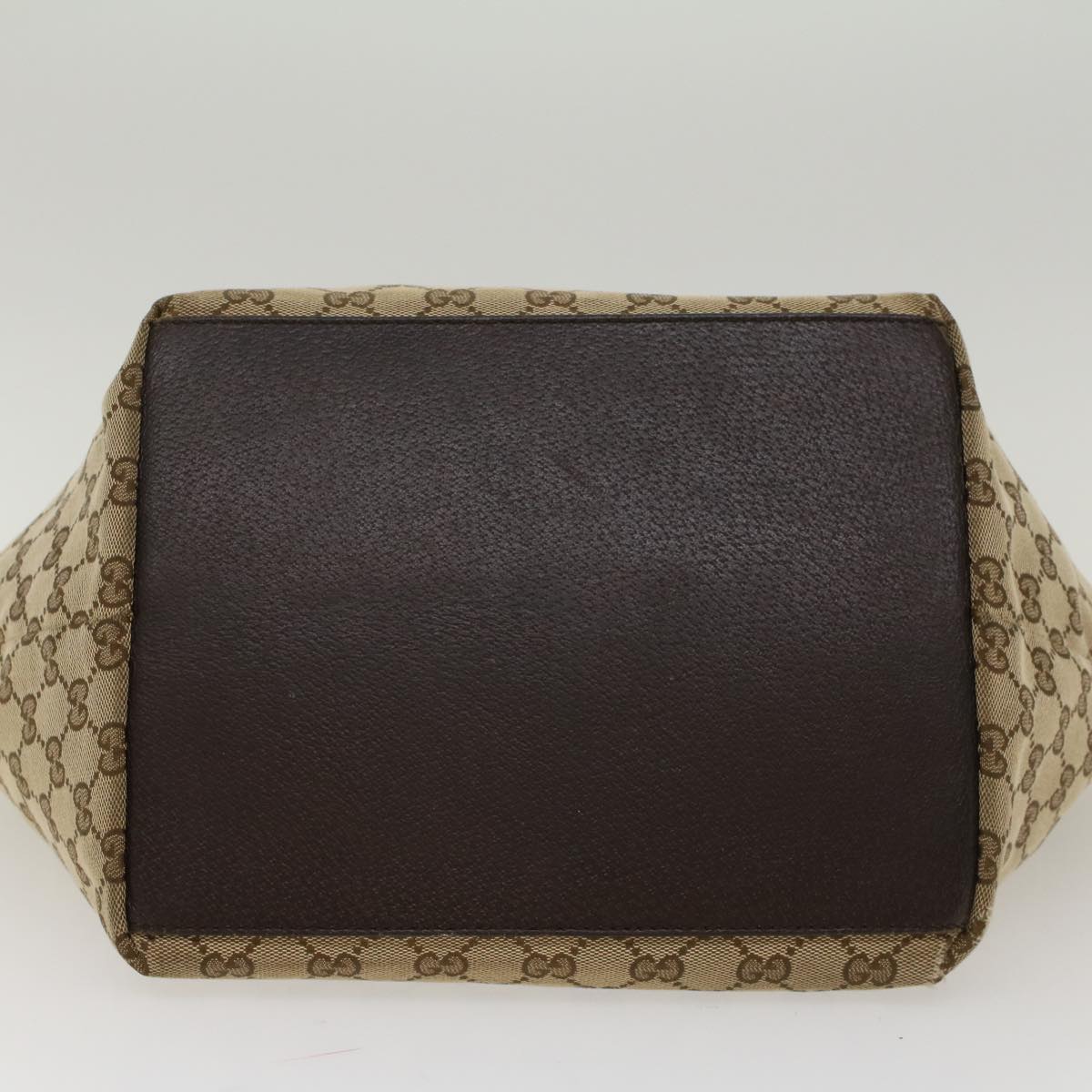 GUCCI GG Canvas Web Sherry Line Tote Bag Leather Beige Red 131230 ep1049