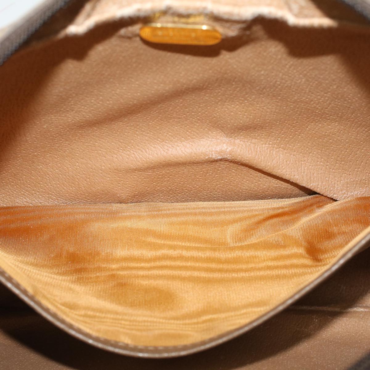 GUCCI GG Plus Canvas Clutch Bag PVC Leather Beige ep1069
