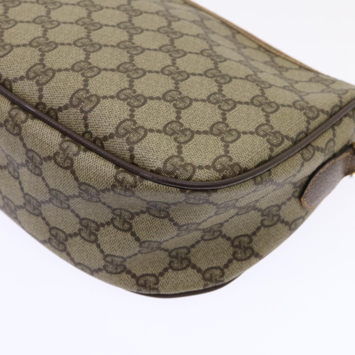 GUCCI GG Canvas Web Sherry Line Shoulder Bag Beige Red 001•58•6177 ep1075