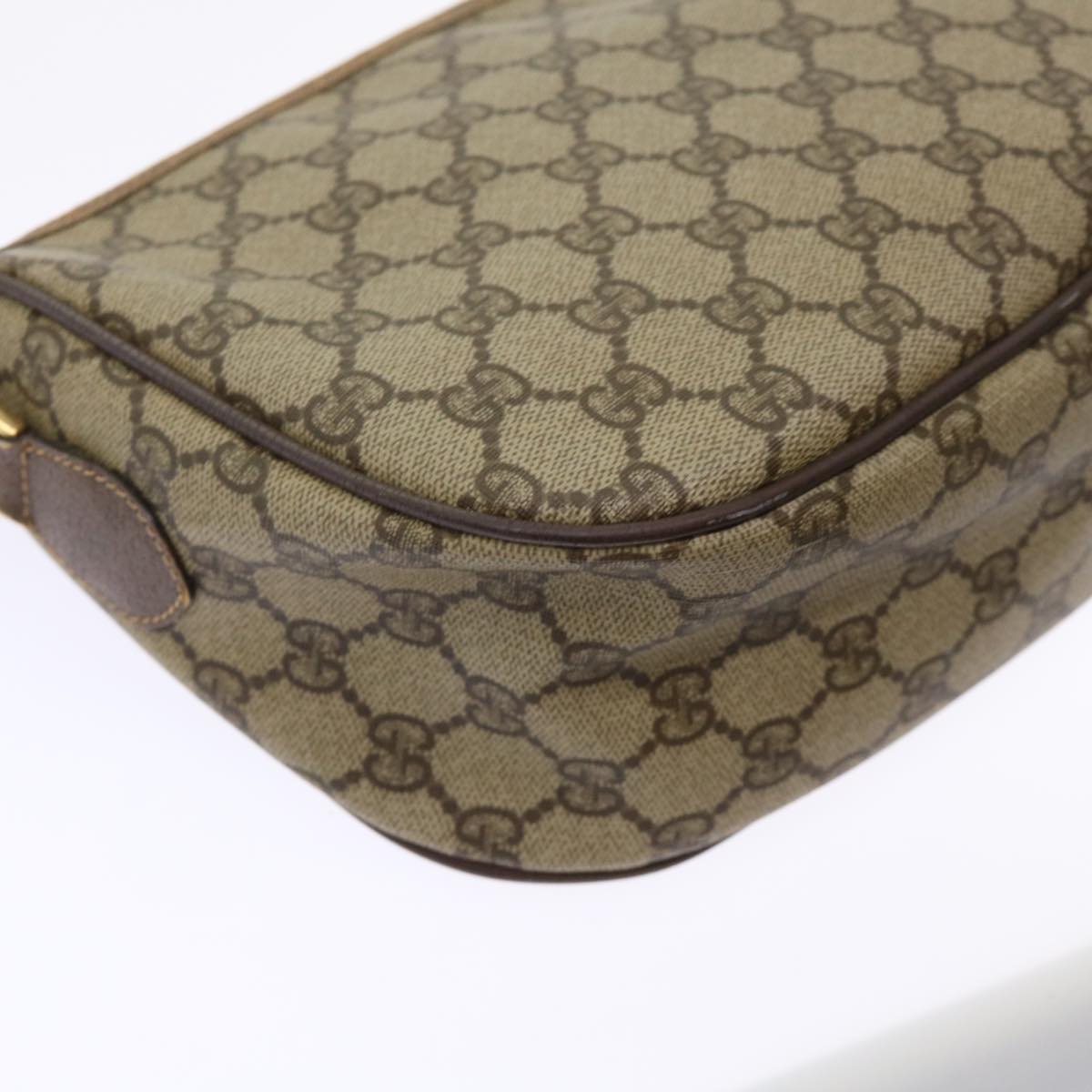 GUCCI GG Canvas Web Sherry Line Shoulder Bag Beige Red 001•58•6177 ep1075