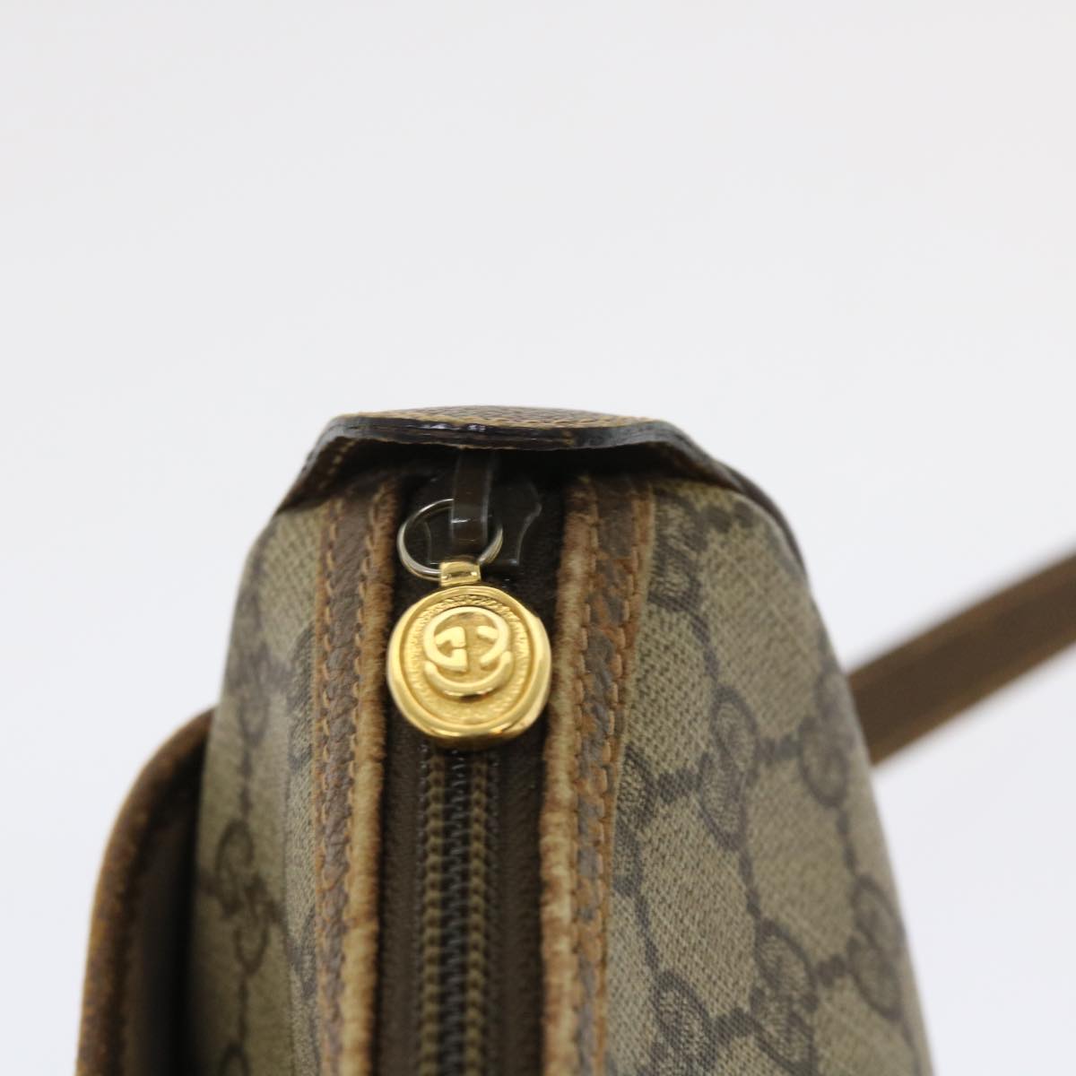 GUCCI GG Canvas Web Sherry Line Shoulder Bag Beige Red 001•58•6177 ep1075