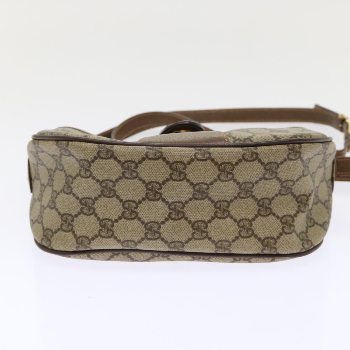 GUCCI GG Canvas Web Sherry Line Shoulder Bag Beige Red 001•58•6177 ep1075