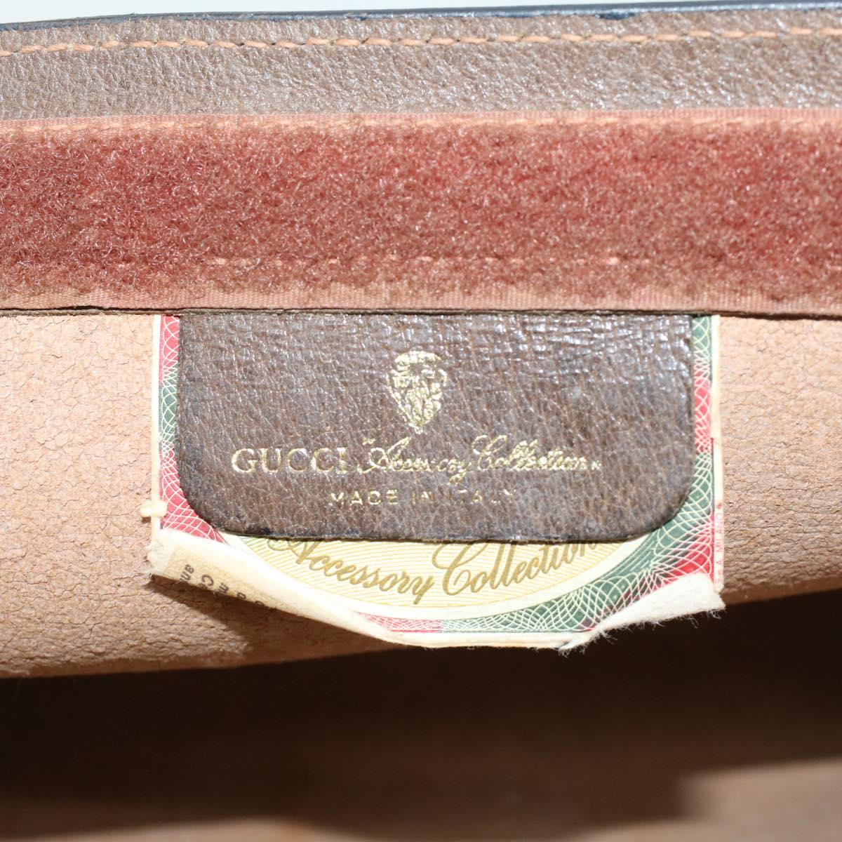 GUCCI GG Canvas Web Sherry Line Clutch Bag Beige Red 89•01•002 ep1079