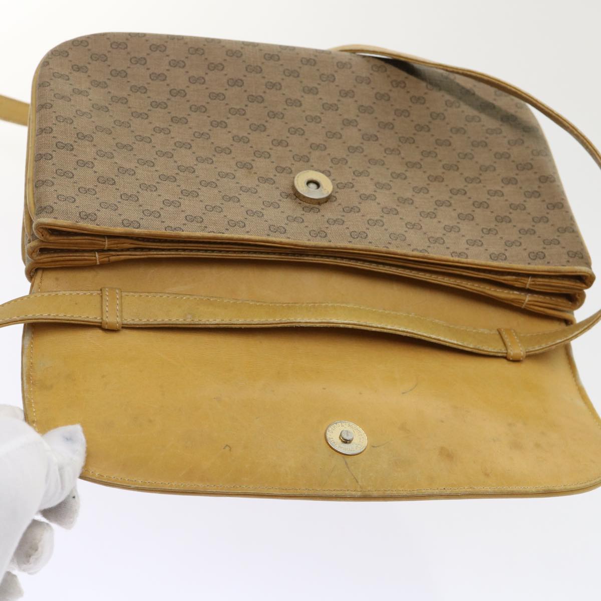GUCCI Micro GG Canvas Shoulder Bag PVC Leather Beige 004•106•0024 ep1082
