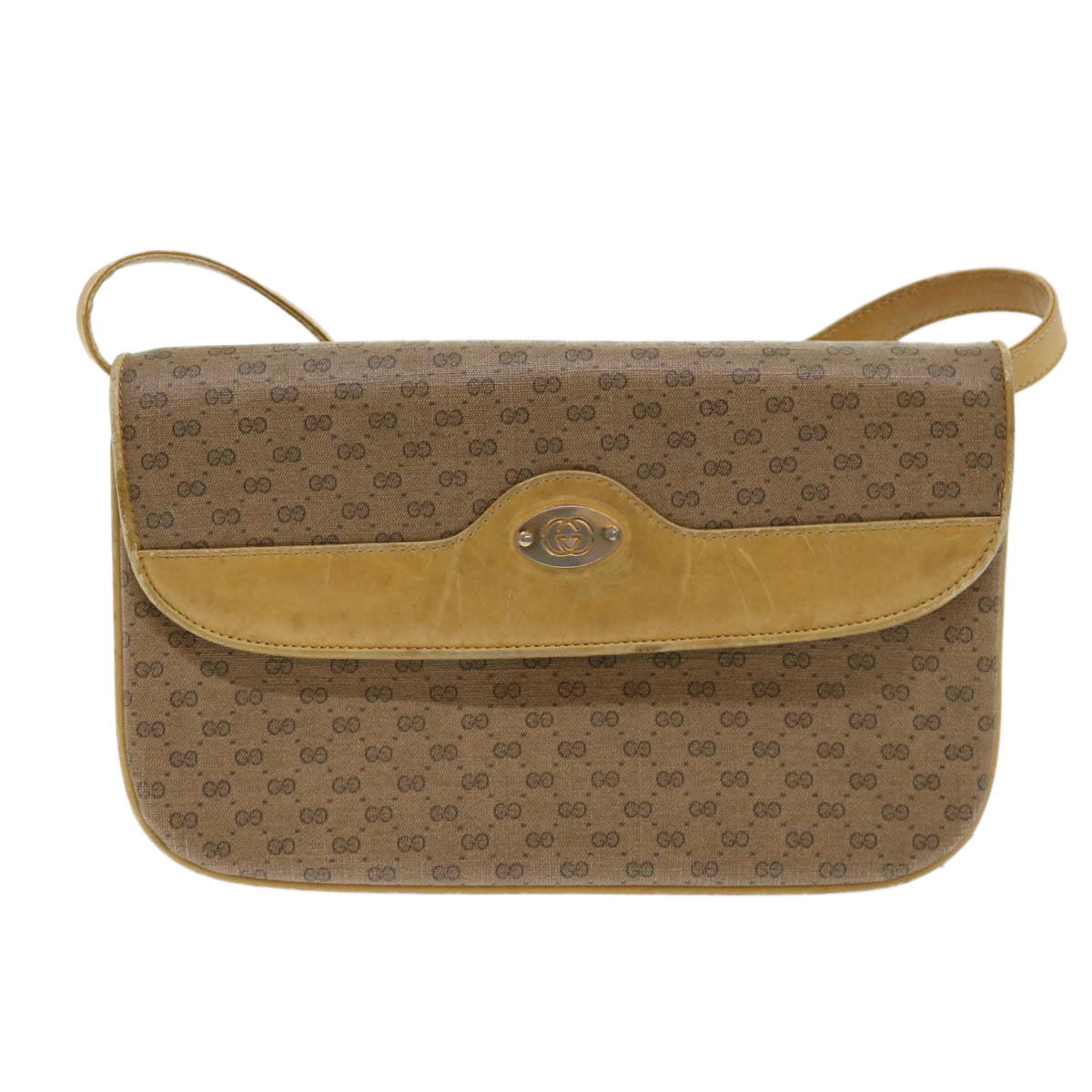 GUCCI Micro GG Canvas Shoulder Bag PVC Leather Beige 004•106•0024 ep1082