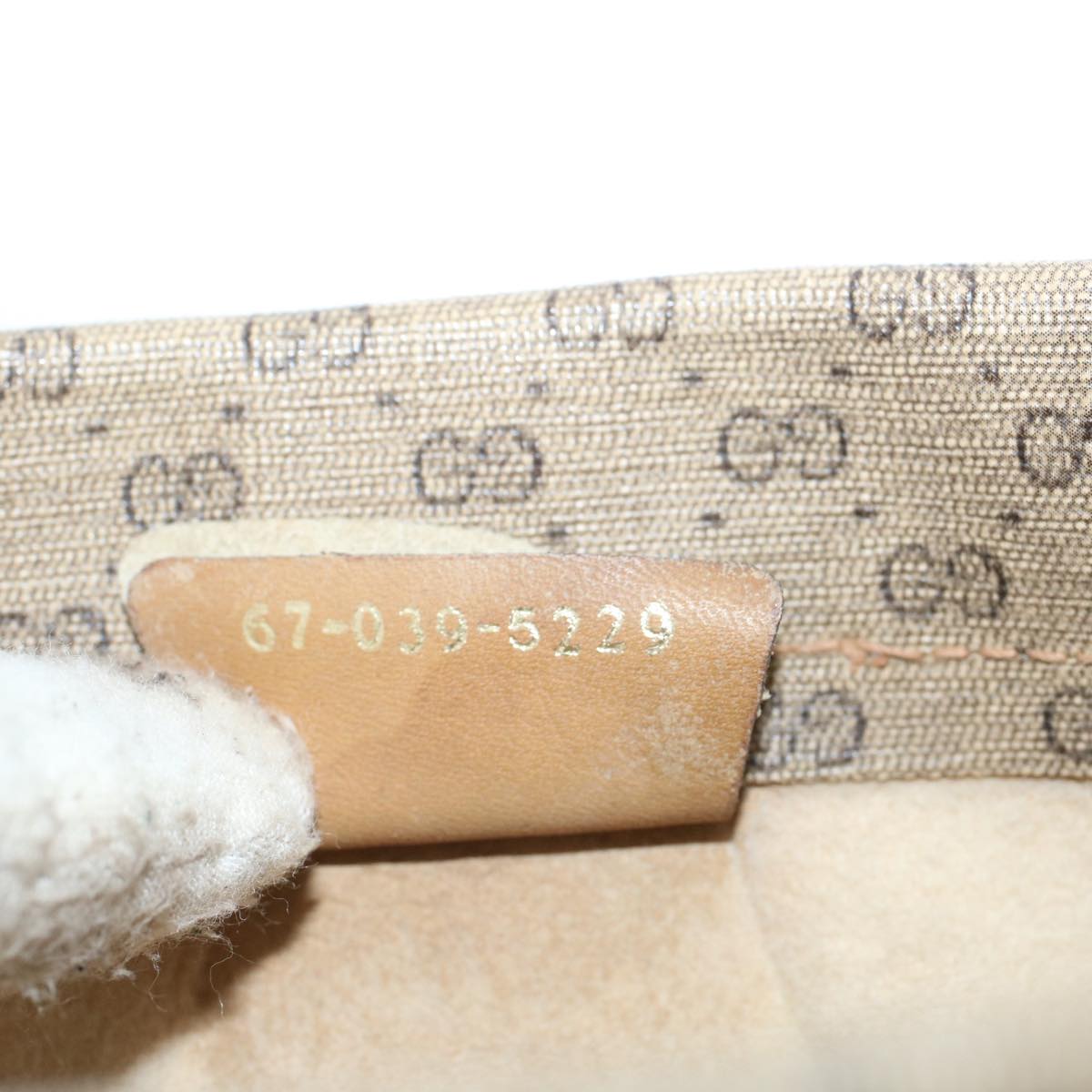 GUCCI Micro GG Canvas Clutch Bag PVC Leather Beige 67-039-5229 ep1090