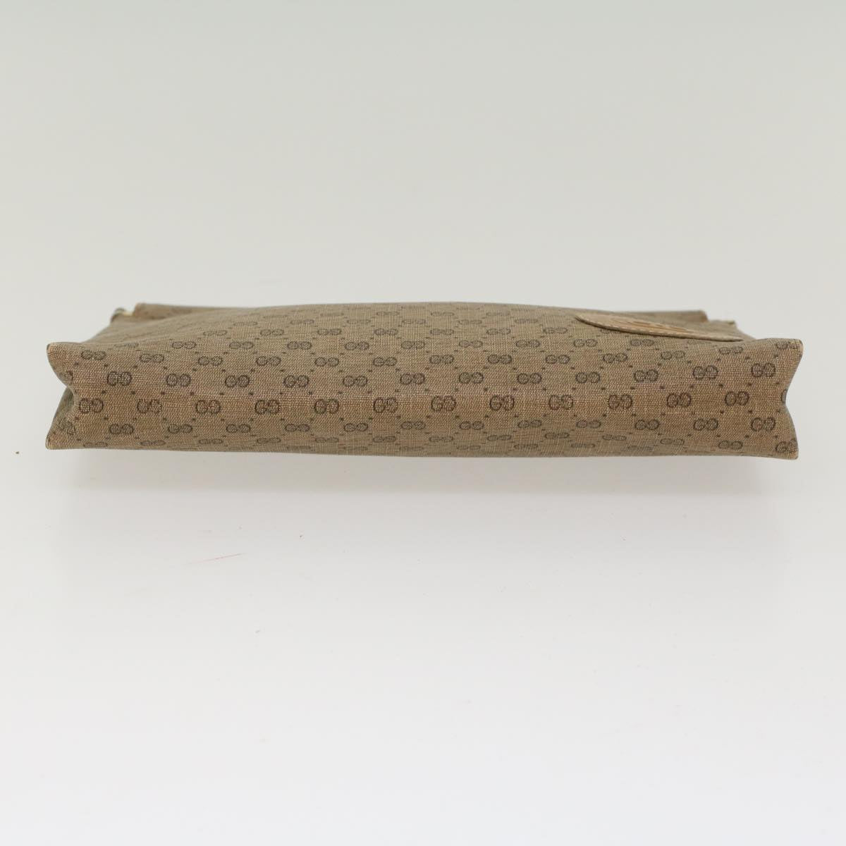 GUCCI Micro GG Canvas Clutch Bag PVC Leather Beige 67-039-5229 ep1090