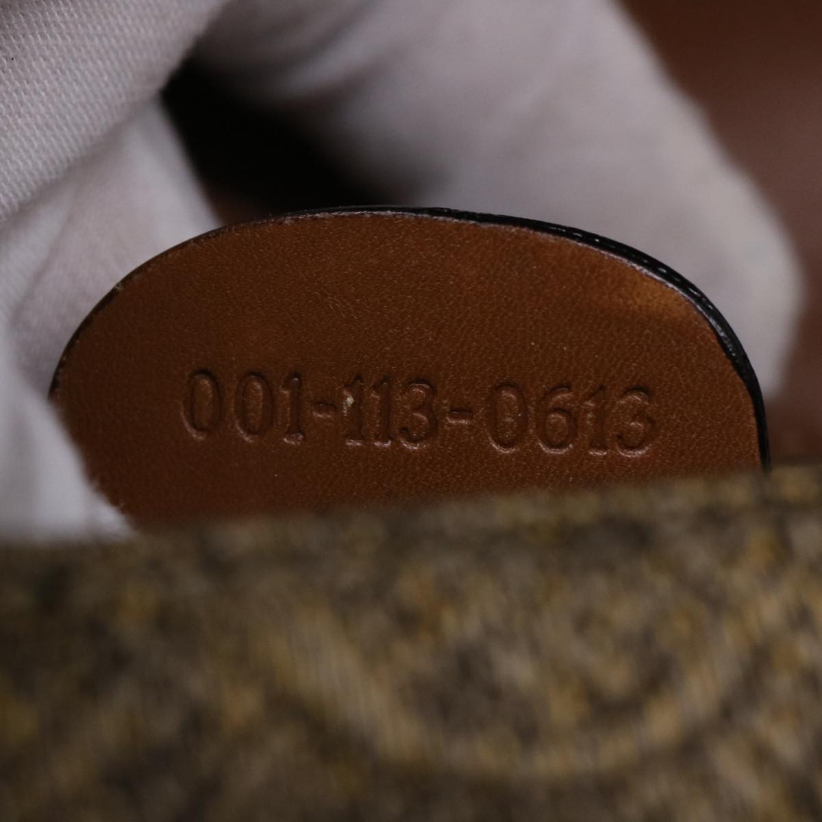 GUCCI Shoulder Bag Canvas Leather Brown 001-113-0613 ep1095