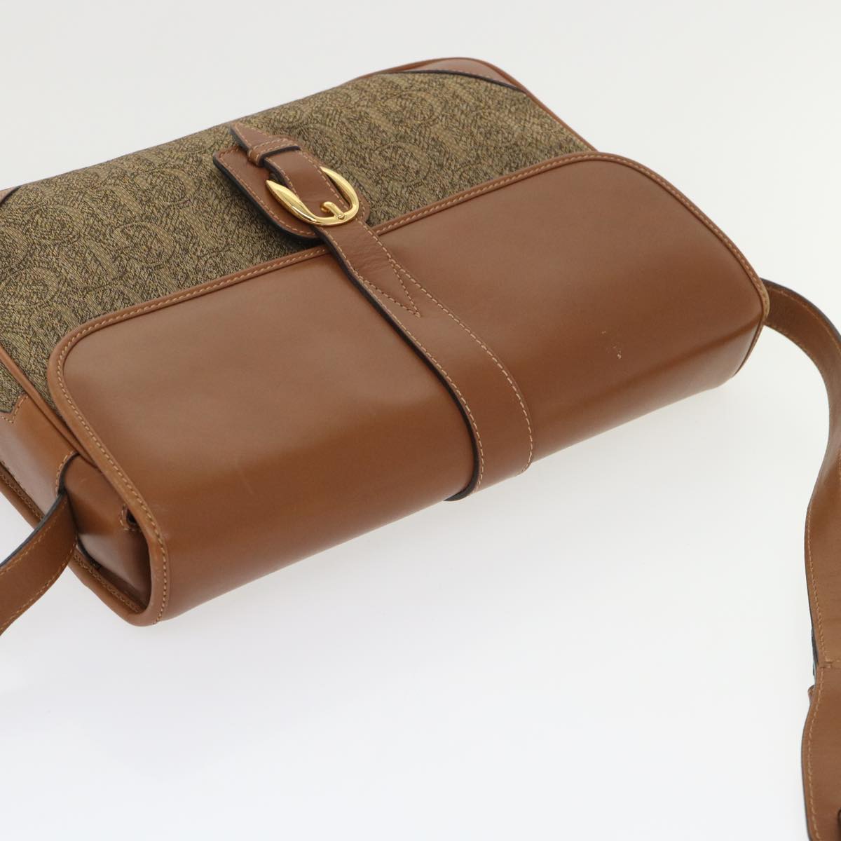 GUCCI Shoulder Bag Canvas Leather Brown 001-113-0613 ep1095