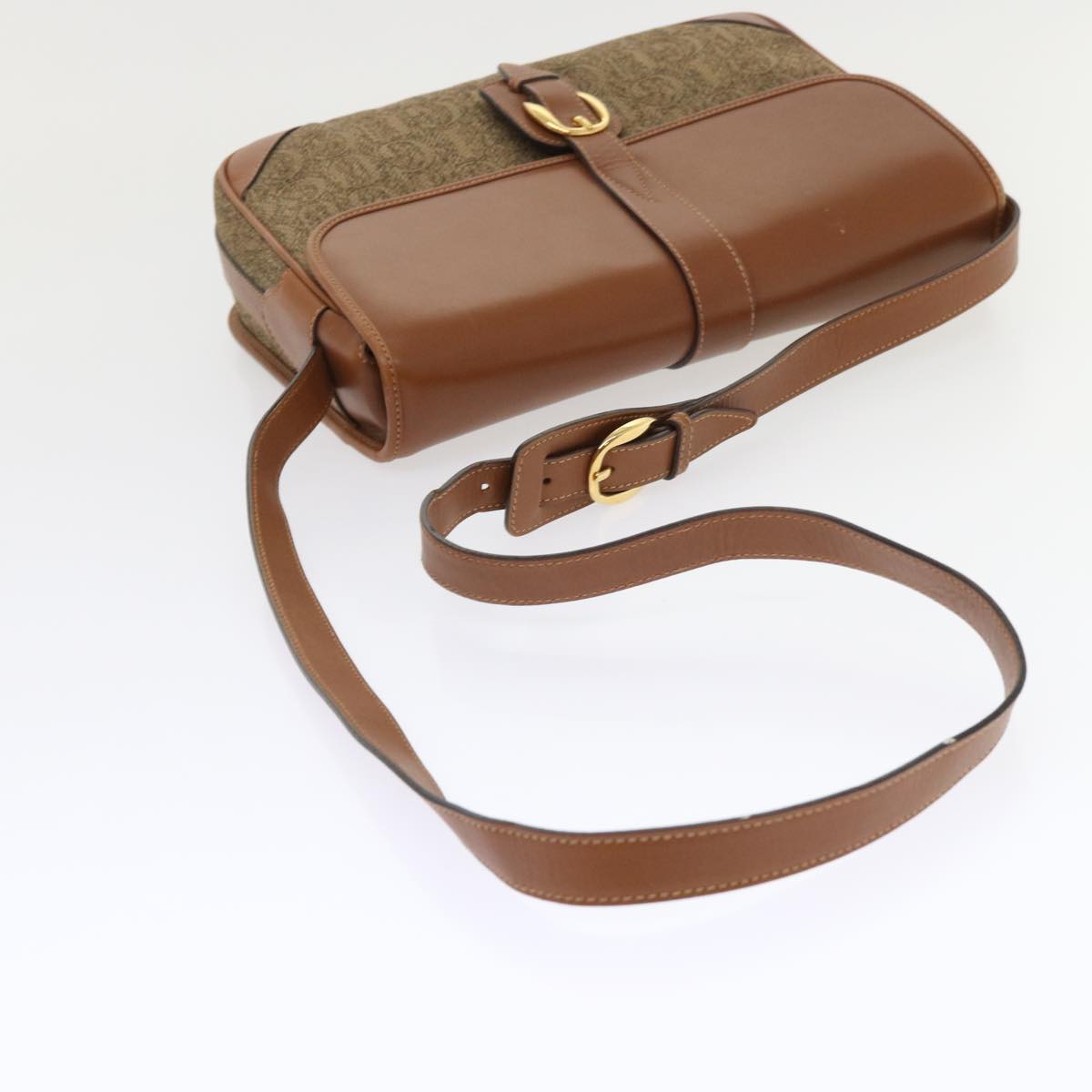 GUCCI Shoulder Bag Canvas Leather Brown 001-113-0613 ep1095