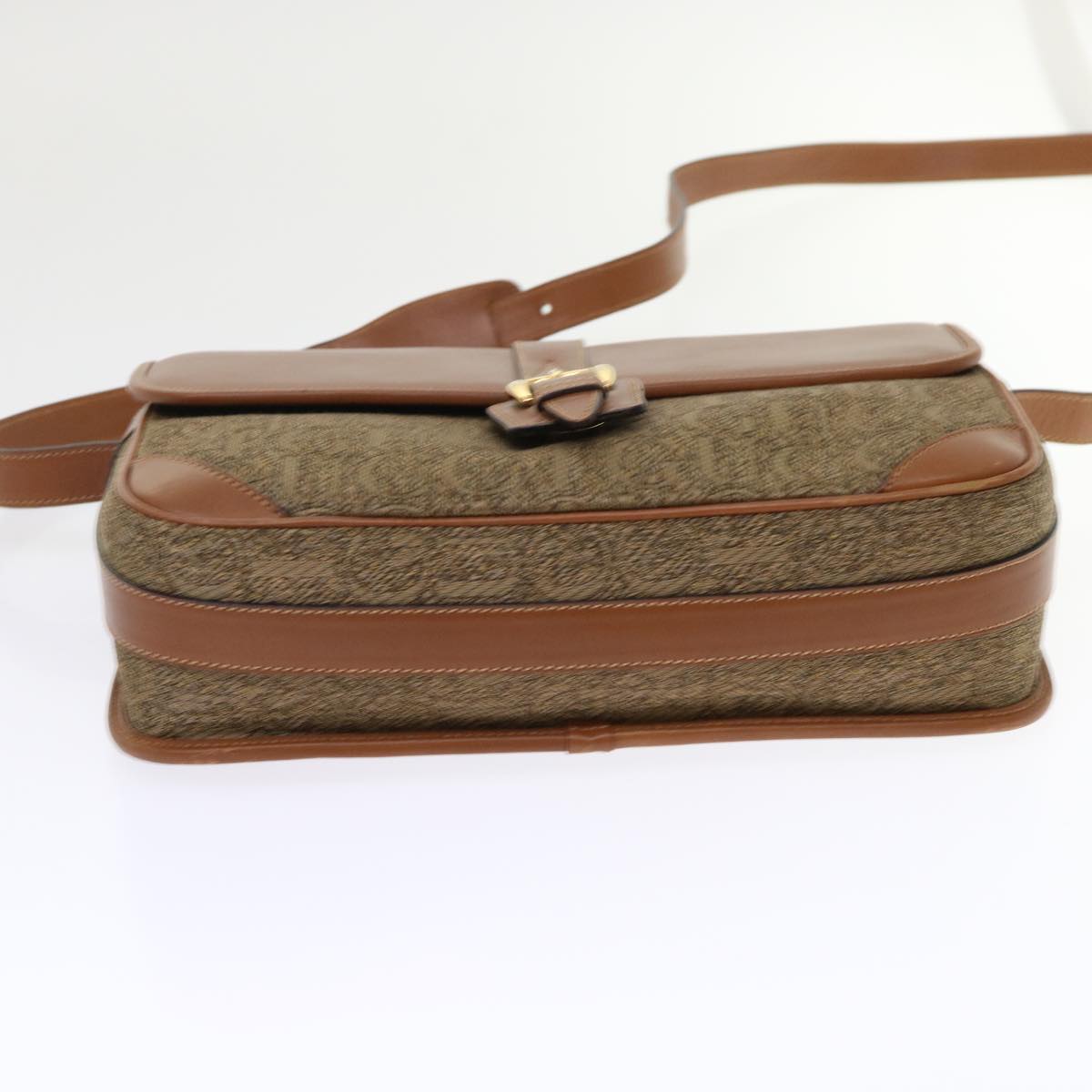 GUCCI Shoulder Bag Canvas Leather Brown 001-113-0613 ep1095