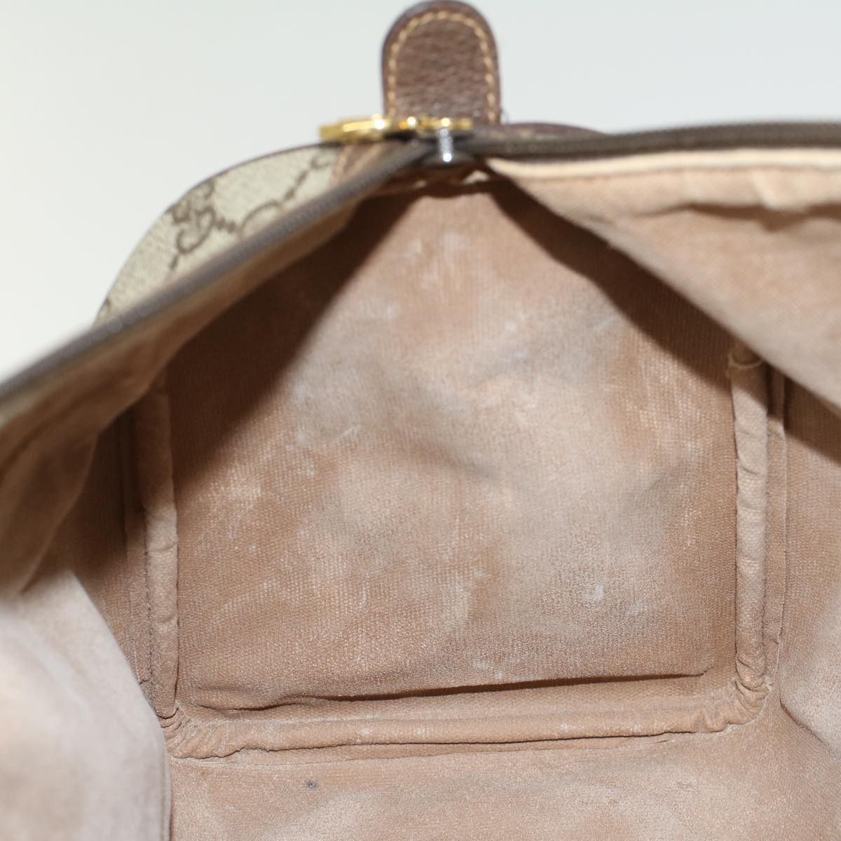 GUCCI GG Canvas Boston Bag PVC Leather Beige 002•615•0842 ep1105