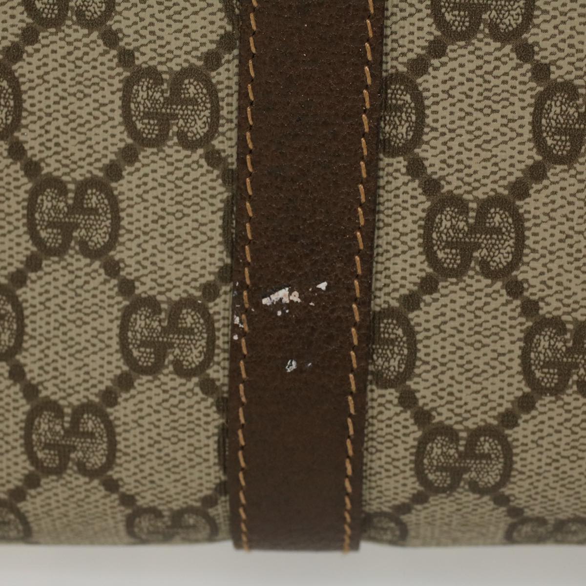 GUCCI GG Canvas Boston Bag PVC Leather Beige 002•615•0842 ep1105