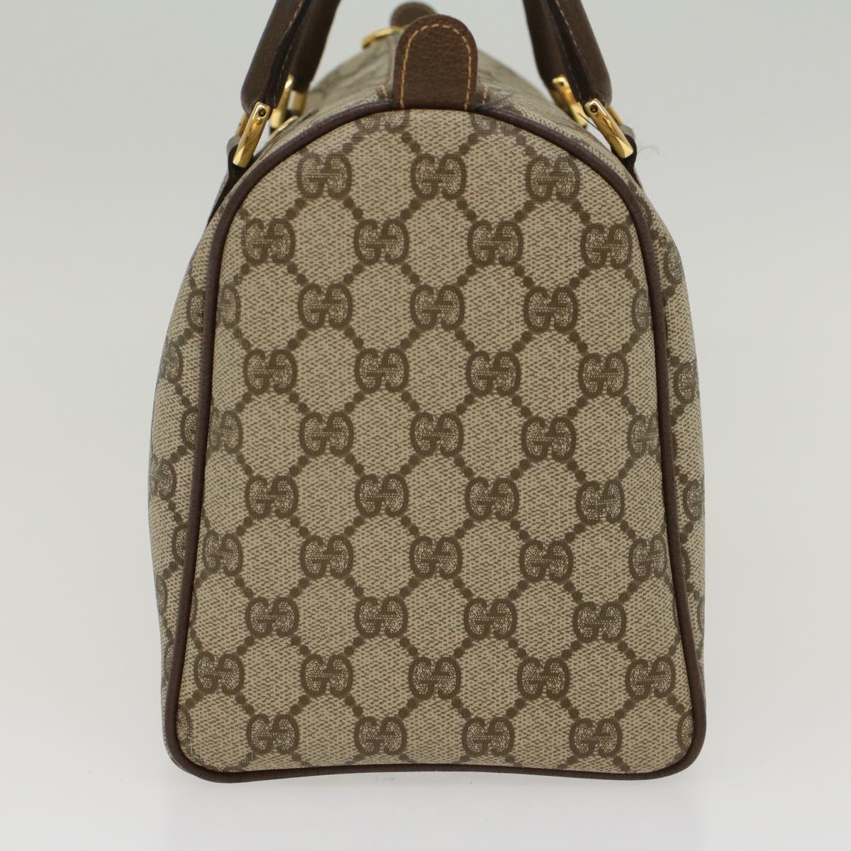 GUCCI GG Canvas Boston Bag PVC Leather Beige 002•615•0842 ep1105