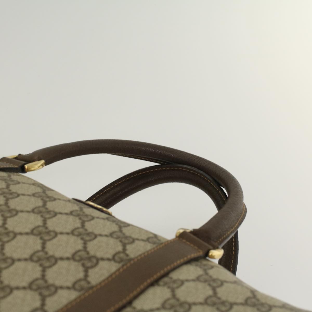 GUCCI GG Canvas Boston Bag PVC Leather Beige 002•615•0842 ep1105