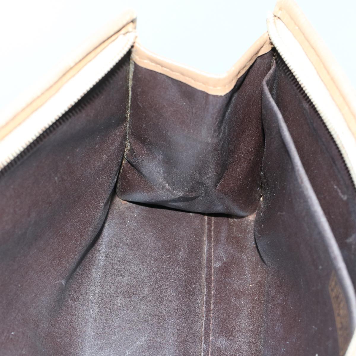 FENDI Zucchino Canvas Clutch Bag Brown ep1106