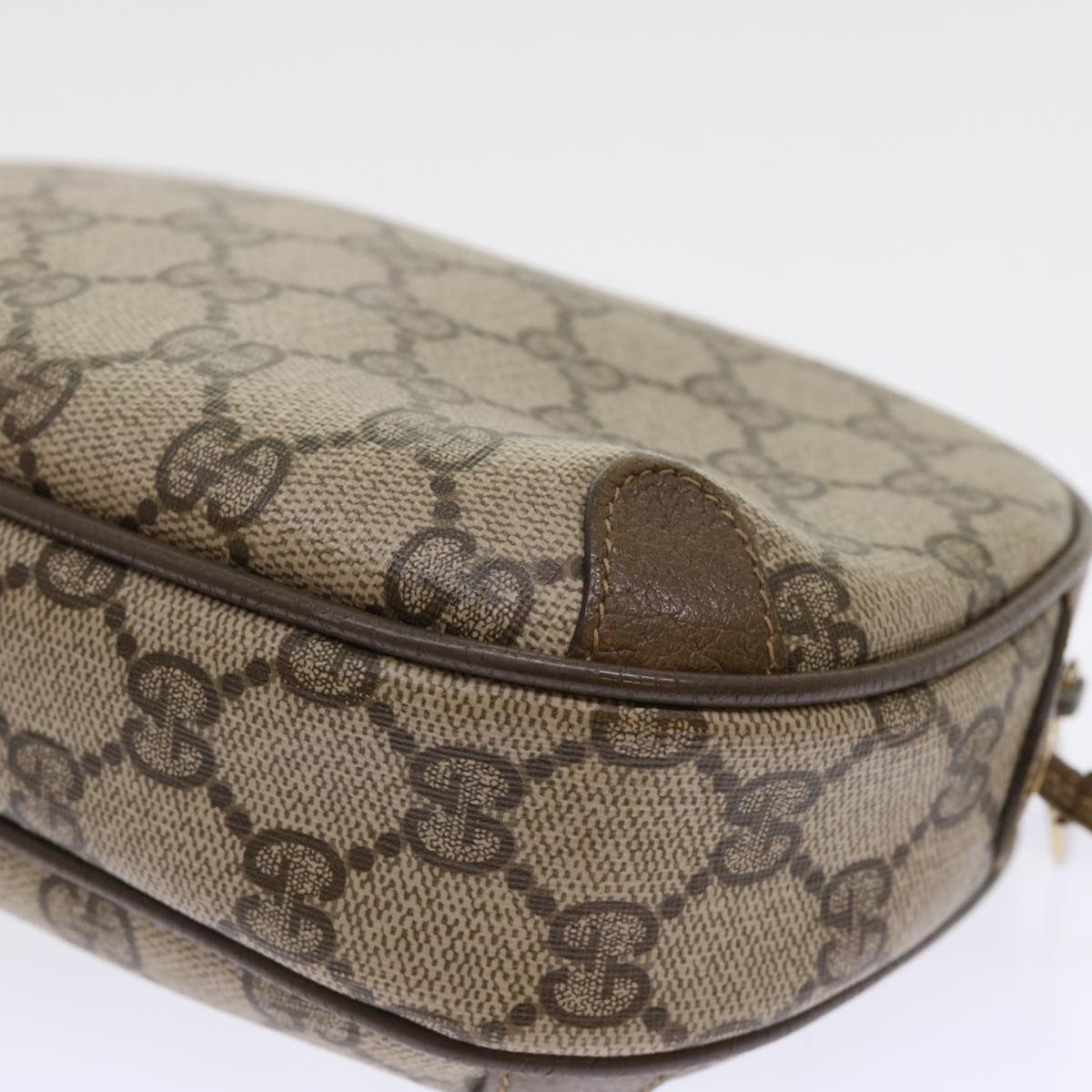 GUCCI GG Canvas Web Sherry Line Shoulder Bag Beige Red 89.02.066 ep1110