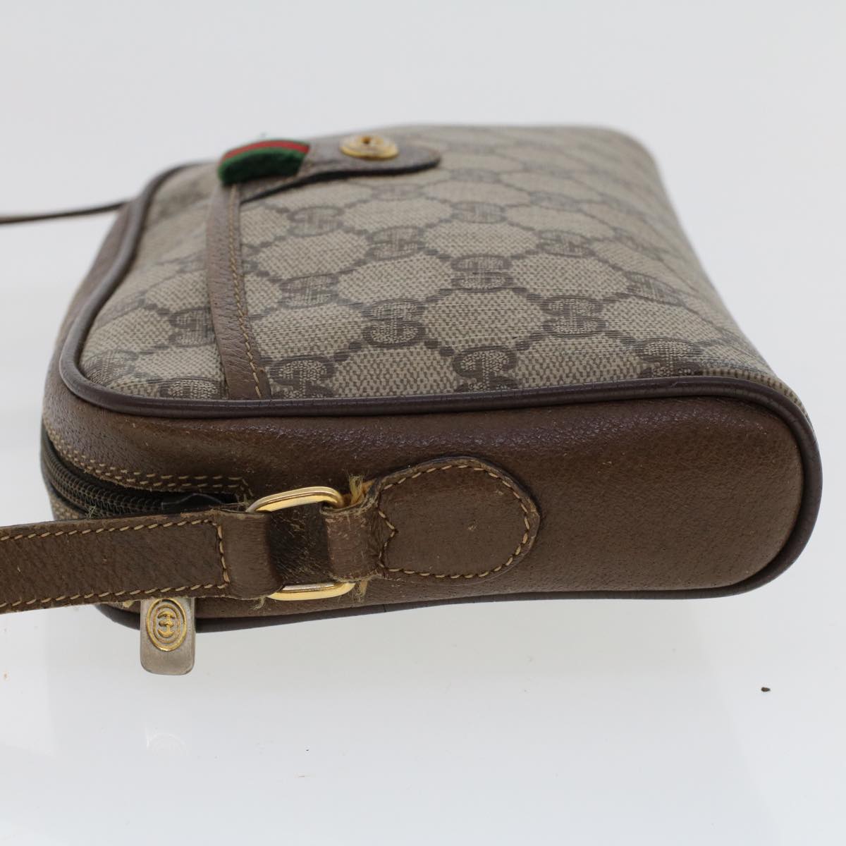 GUCCI GG Canvas Web Sherry Line Shoulder Bag Beige Red 116.02.089 ep1118