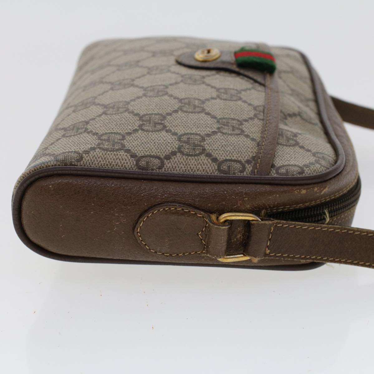 GUCCI GG Canvas Web Sherry Line Shoulder Bag Beige Red 116.02.089 ep1118