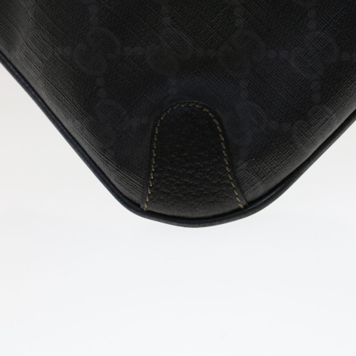 GUCCI GG Canvas Clutch Bag PVC Leather Black 156.02.075 ep1120