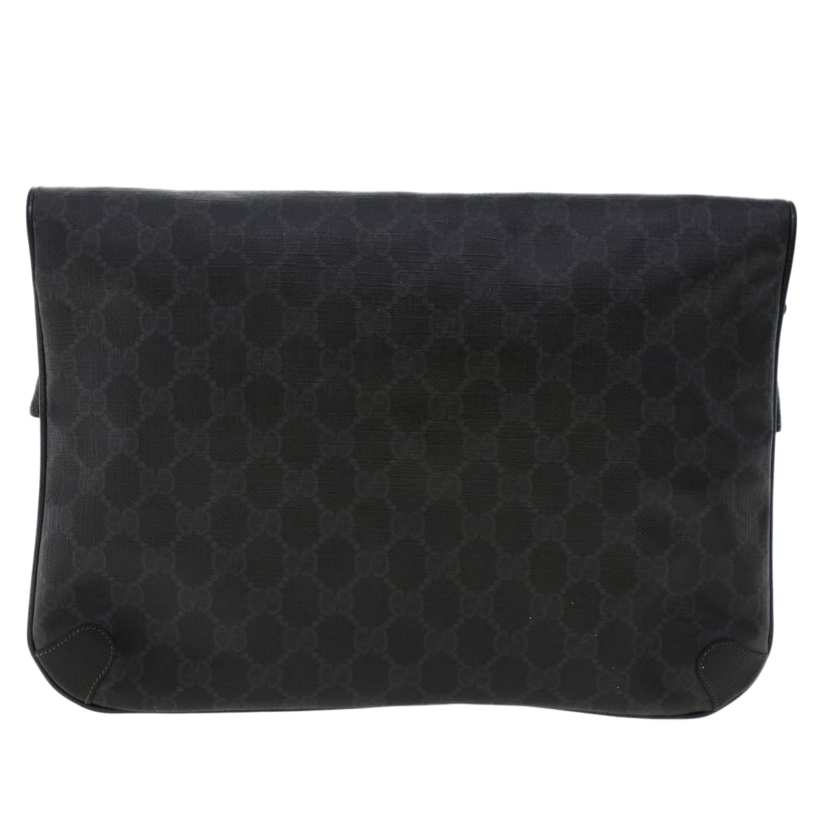 GUCCI GG Canvas Clutch Bag PVC Leather Black 156.02.075 ep1120