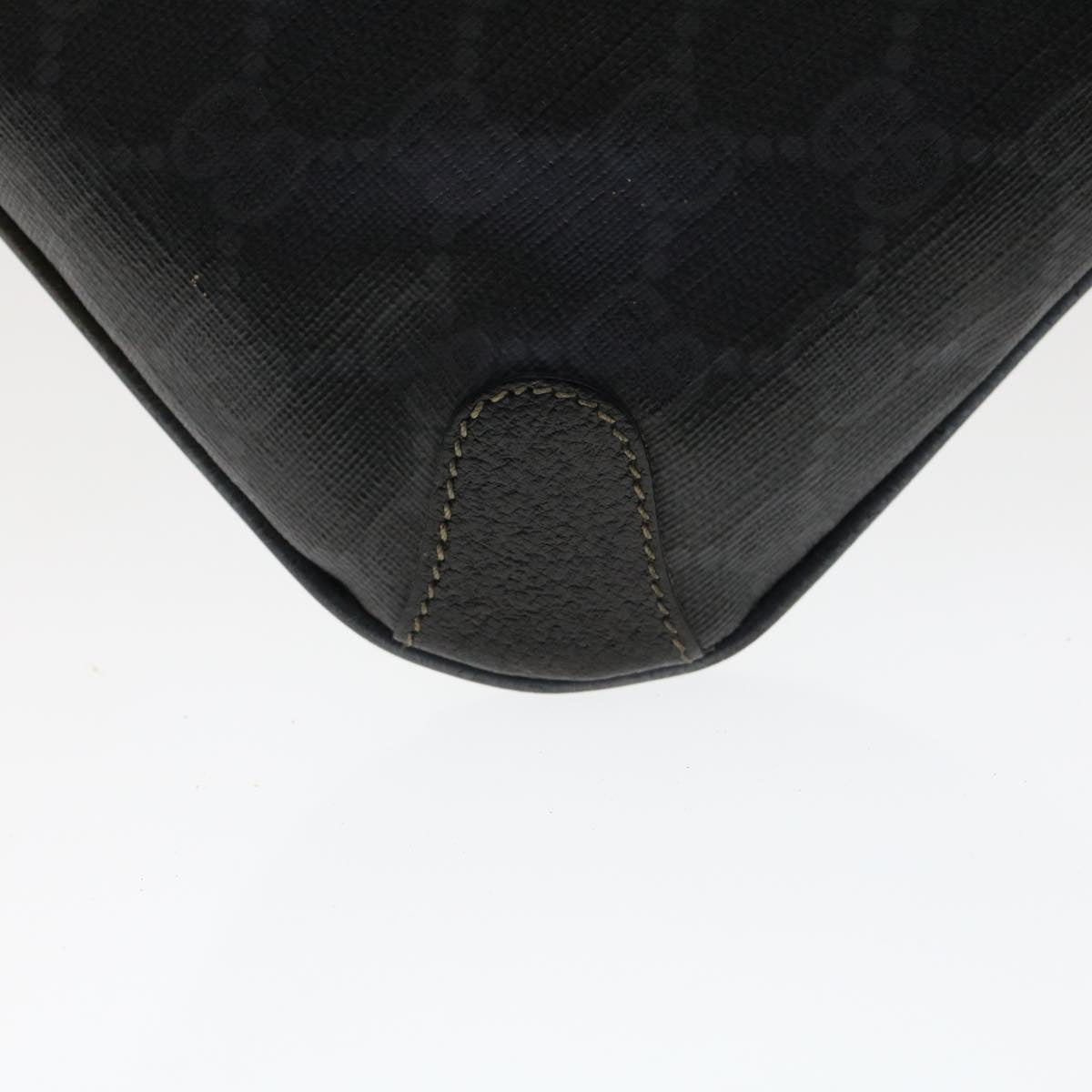 GUCCI GG Canvas Clutch Bag PVC Leather Black 156.02.075 ep1120