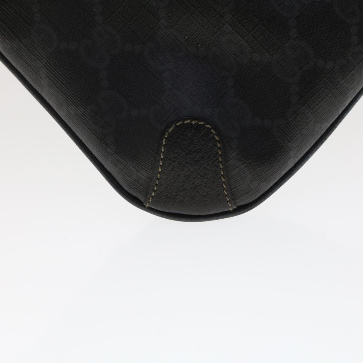GUCCI GG Canvas Clutch Bag PVC Leather Black 156.02.075 ep1120