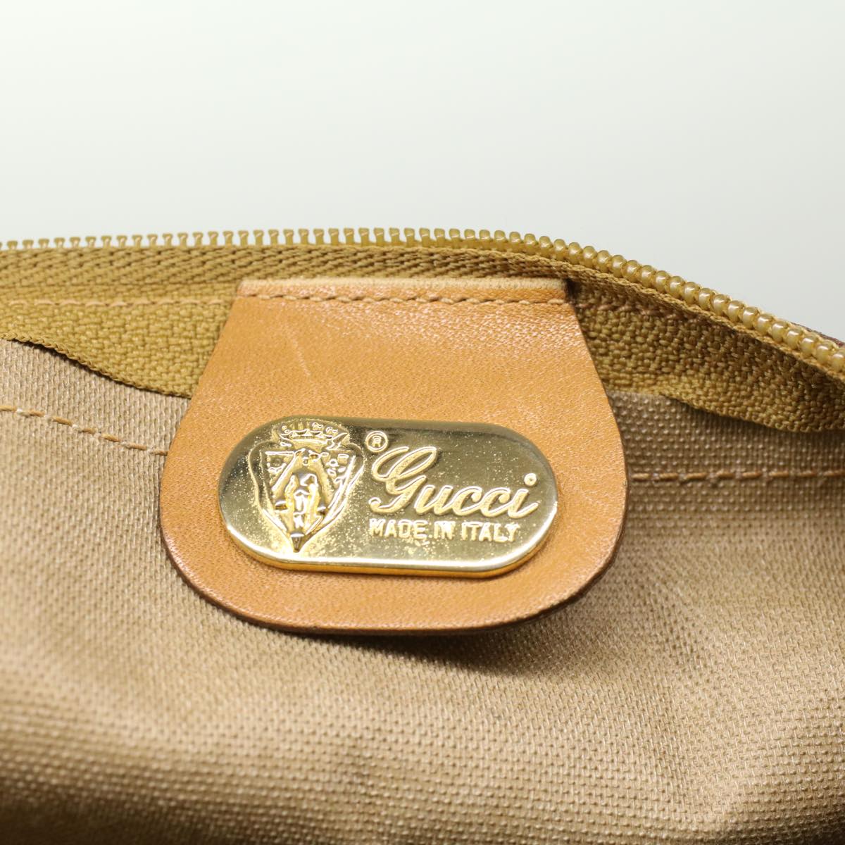 GUCCI Micro GG Canvas Web Sherry Line Boston Bag Beige Red Green ep1122