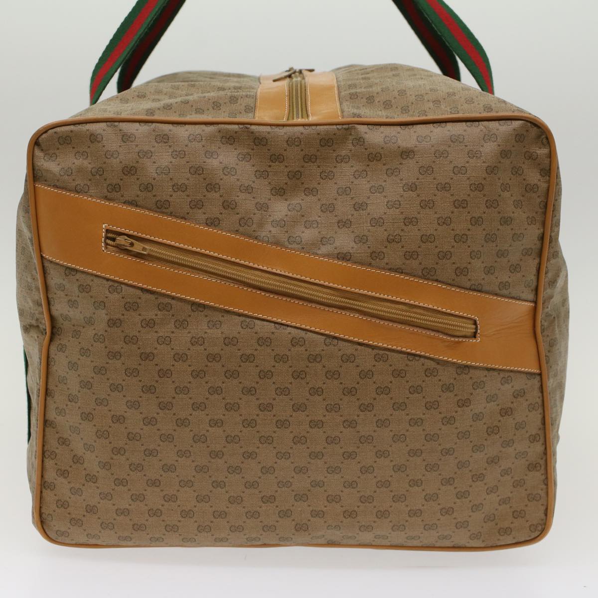 GUCCI Micro GG Canvas Web Sherry Line Boston Bag Beige Red Green ep1122