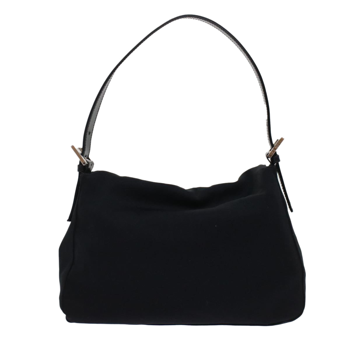 FENDI Mamma Baguette Shoulder Bag Nylon Black ep1157