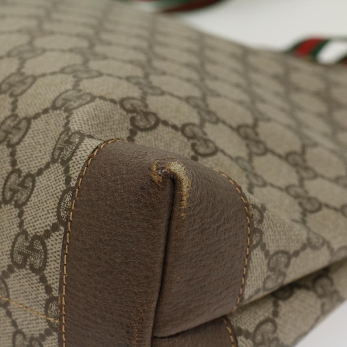 GUCCI GG Canvas Web Sherry Line Shoulder Bag Beige Red Green ep1163