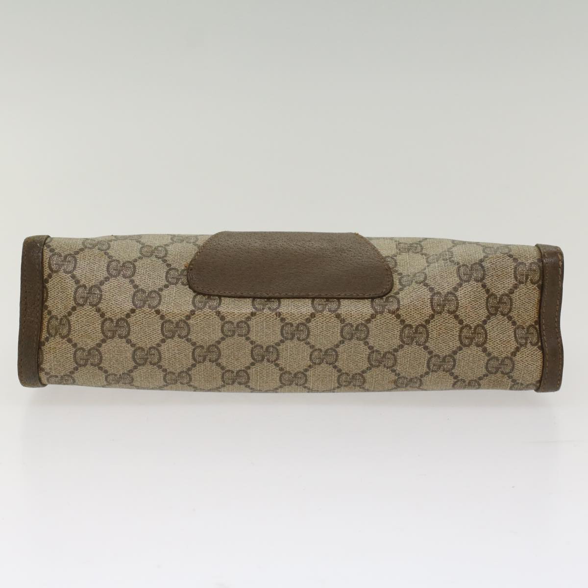 GUCCI GG Canvas Web Sherry Line Clutch Bag Beige Red 56•01•012 ep1196