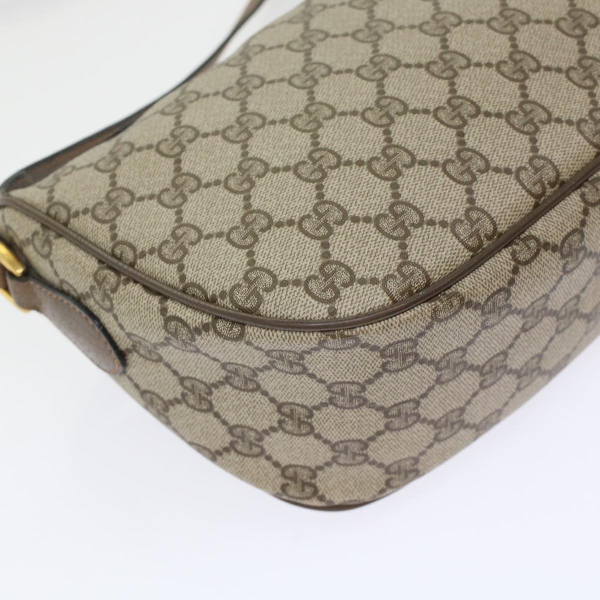GUCCI GG Canvas Web Sherry Line Shoulder Bag Beige Red 89•02•032 ep1209