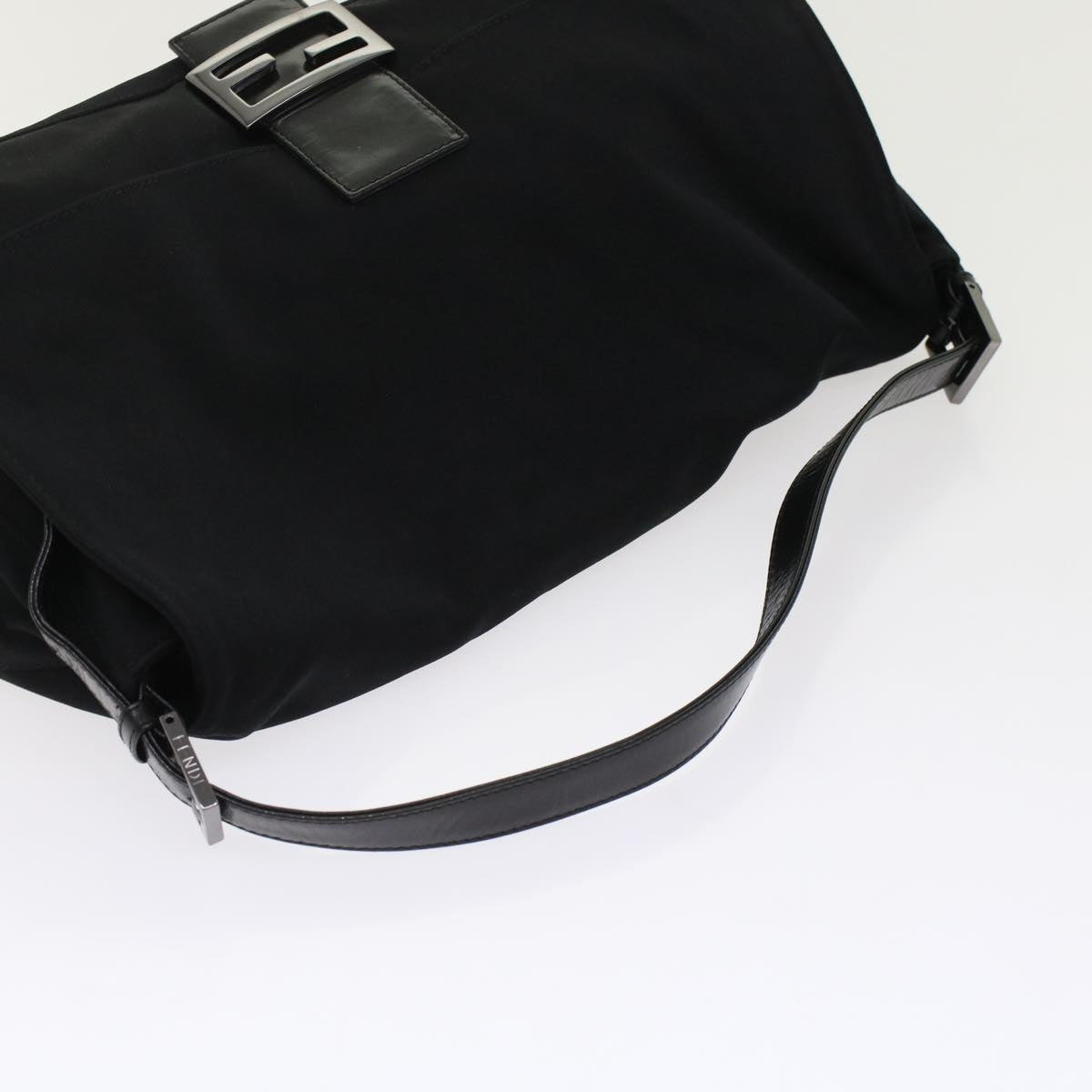 FENDI Mamma Baguette Shoulder Bag Nylon Black ep1217