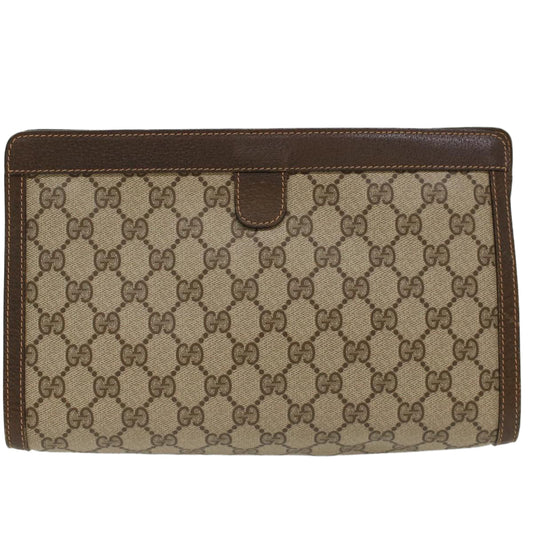 GUCCI GG Canvas Web Sherry Line Clutch Bag Beige Red 156.01.033  ep1221