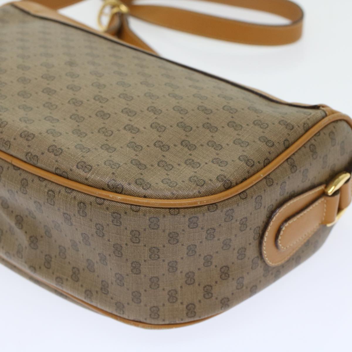 GUCCI Micro GG Canvas Web Sherry Line Shoulder Bag Beige Red Green ep1231